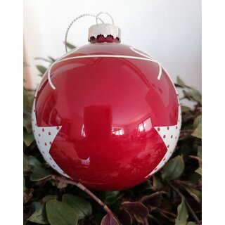 Weihnachtskugel Gerda aus Glas, 3-teilig Rot